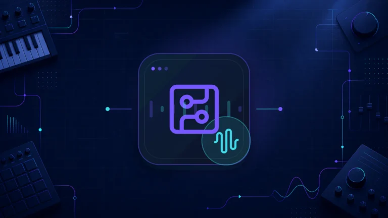 Abstract audio interface circuit and waveform illustration