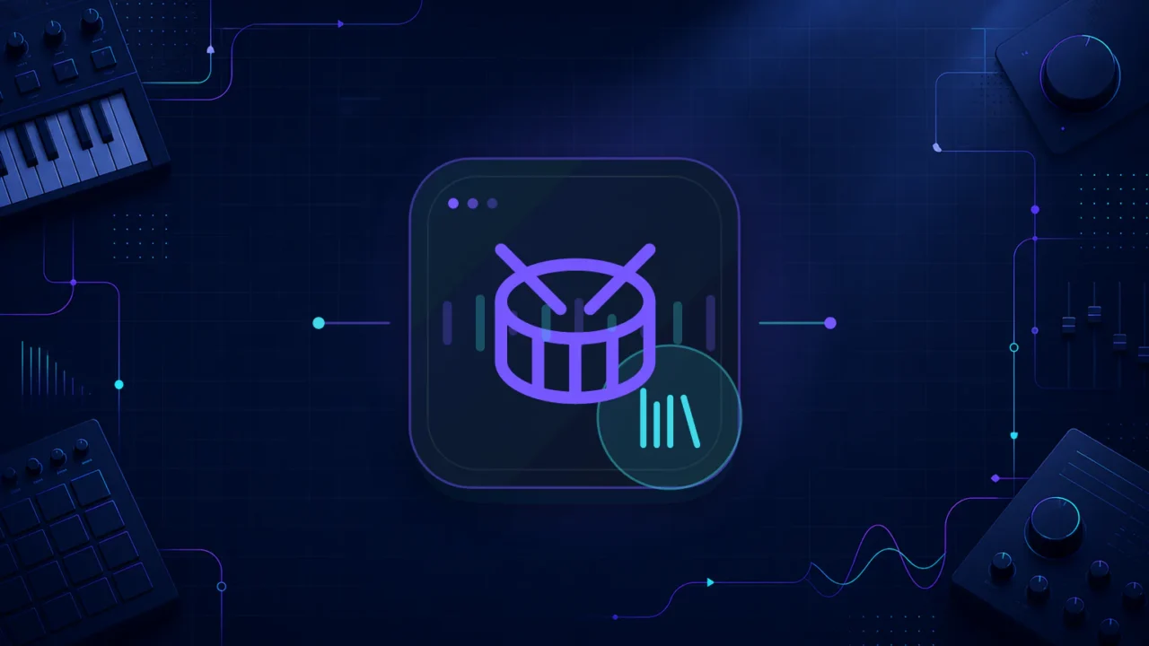 Abstract drum and sample library illustration